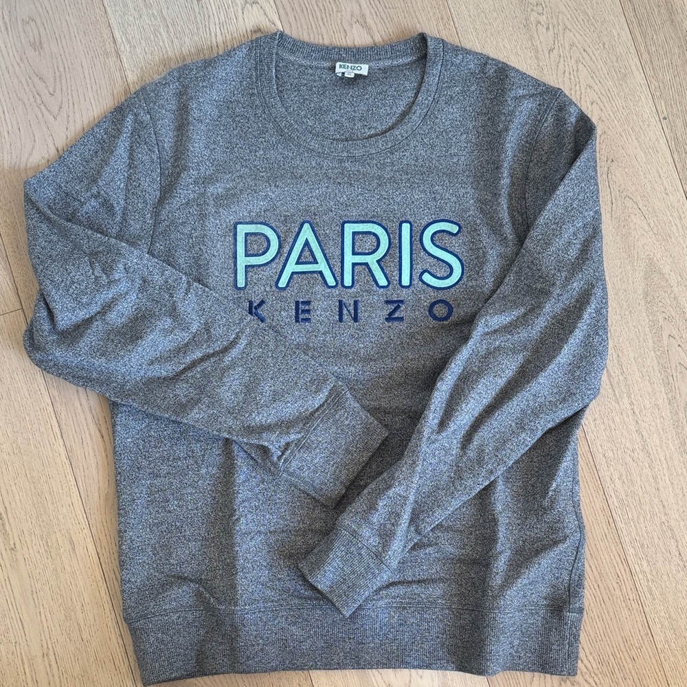 Kenzo Gray and Blue Crewneck Sweater for Men